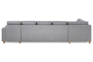 Crazy 5-personers Venstrevendt U-formet X-Large Sofa med Chaiselong i Stof - Grå - Møbler - Sofaer - U Sofa