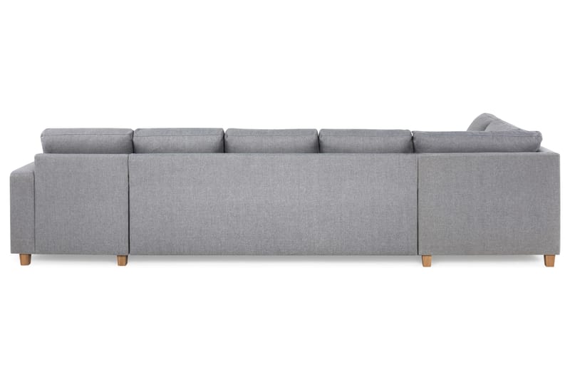 Crazy 5-personers Venstrevendt U-formet X-Large Sofa med Chaiselong i Stof - Grå - Møbler - Sofaer - U Sofa