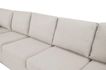 Crazy 5-personers Venstrevendt U-formet X-Large Sofa med Chaiselong i Stof - Beige - Møbler - Sofaer - U Sofa