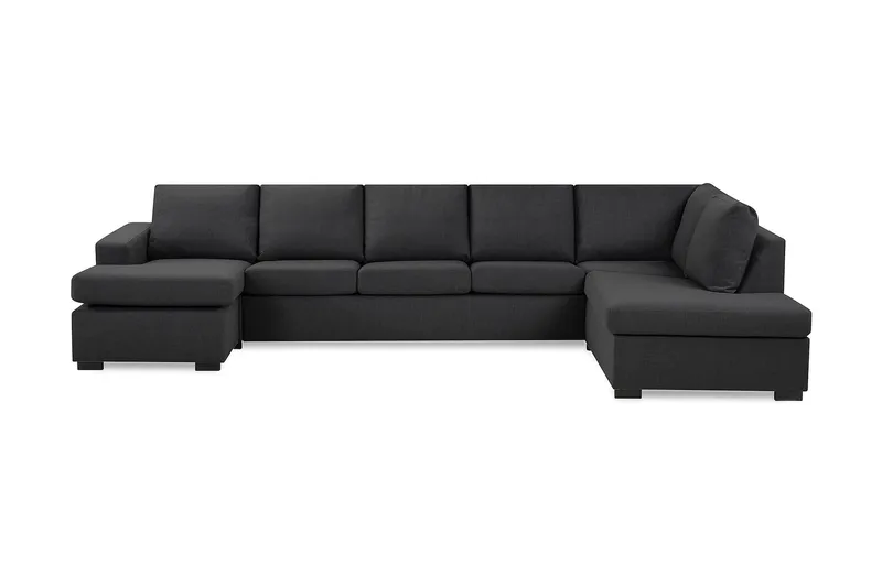 Crazy 5-personers Højrevendt U-formet X-Large Sofa med Chaiselong i Stof - Mørkegrå - Møbler - Sofaer - U Sofa
