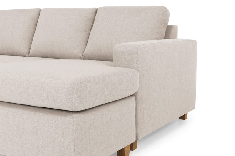 Crazy 5-personers Venstrevendt U-formet Sofa med Chaiselong i Stof - Beige - Møbler - Sofaer - U Sofa