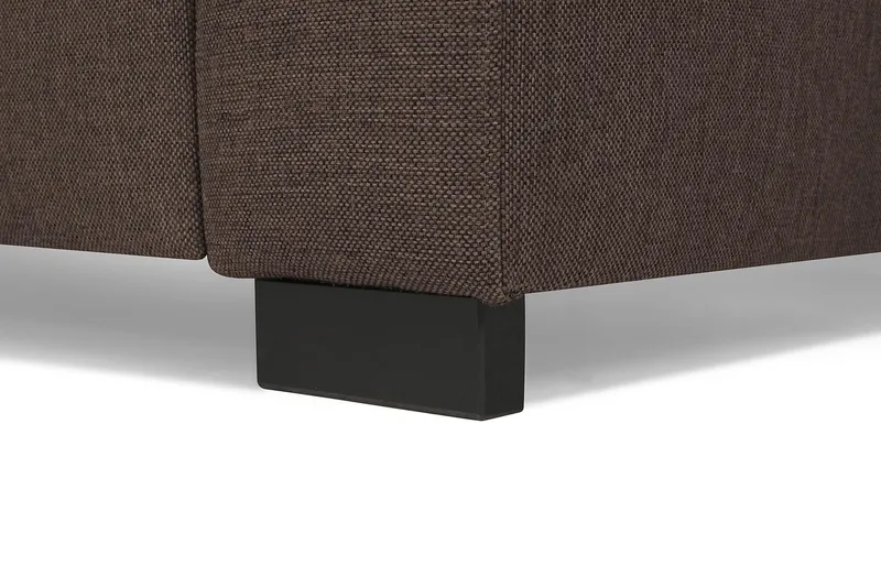 Crazy 5-personers Venstrevendt U-formet X-Large Sofa med Chaiselong i Stof - Brun - Møbler - Sofaer - U Sofa
