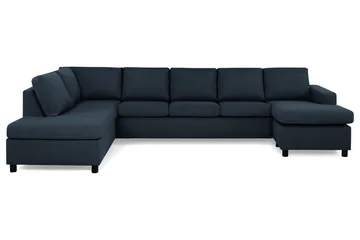 Crazy 5-personers Venstrevendt U-formet X-Large Sofa med Chaiselong i Stof - Mørkeblå - Møbler - Sofaer - U Sofa