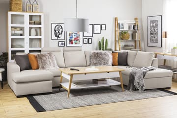 Crazy 5-personers Højrevendt U-formet X-Large Sofa med Chaiselong i Stof - Beige - Møbler - Sofaer - U Sofa