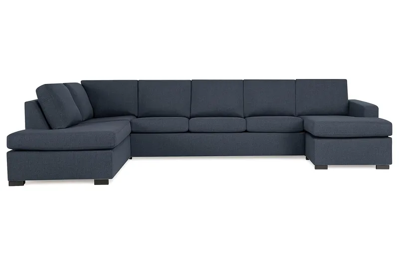 Crazy 5-personers Venstrevendt U-formet X-Large Sofa med Chaiselong i Stof - Mørkeblå - Møbler - Sofaer - U Sofa