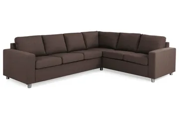 Crazy 5-personers Vendbar L-formet Large Hjørnesofa i Stof - Brun - Møbler - Sofaer - Hjørnesofa