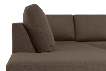 Crazy 5-personers Venstrevendt U-formet X-Large Sofa med Chaiselong i Stof - Brun - Møbler - Sofaer - U Sofa