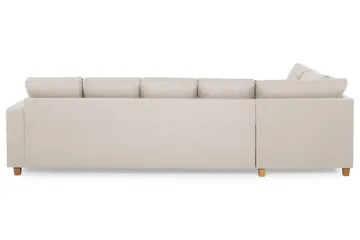 Crazy 5-personers Venstrevendt U-formet Sofa med Chaiselong i Stof - Beige - Møbler - Sofaer - U Sofa