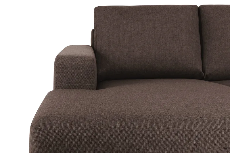 Crazy 5-personers Højrevendt U-formet X-Large Sofa med Chaiselong i Stof - Brun - Møbler - Sofaer - U Sofa