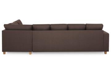 Crazy 5-personers Højrevendt U-formet X-Large Sofa med Chaiselong i Stof - Brun - Møbler - Sofaer - U Sofa