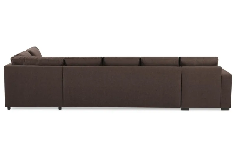 Crazy 5-personers Højrevendt U-formet X-Large Sofa med Chaiselong i Stof - Brun - Møbler - Sofaer - U Sofa