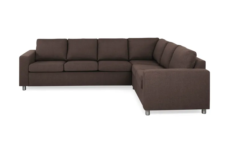 Crazy 5-personers Vendbar L-formet Large Hjørnesofa i Stof, Brun