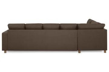 Crazy 5-personers Venstrevendt U-formet Sofa med Chaiselong i Stof - Brun - Møbler - Sofaer - U Sofa