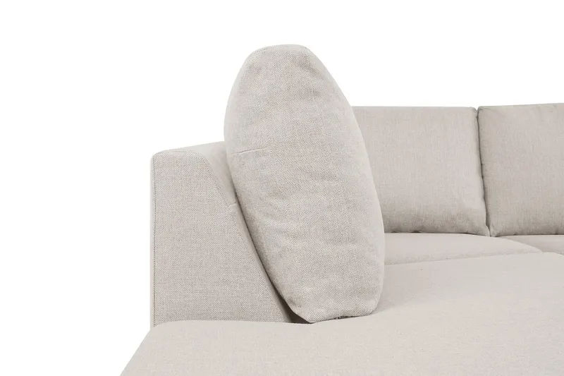 Crazy 5-personers Venstrevendt U-formet X-Large Sofa med Chaiselong i Stof - Beige - Møbler - Sofaer - U Sofa