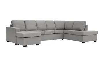 Crazy 5-personers Højrevendt U-formet X-Large Sofa med Chaiselong i Stof - Grå - Møbler - Sofaer - U Sofa