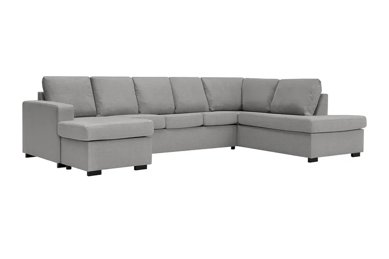 Crazy 5-personers Højrevendt U-formet X-Large Sofa med Chaiselong i Stof - Grå - Møbler - Sofaer - U Sofa