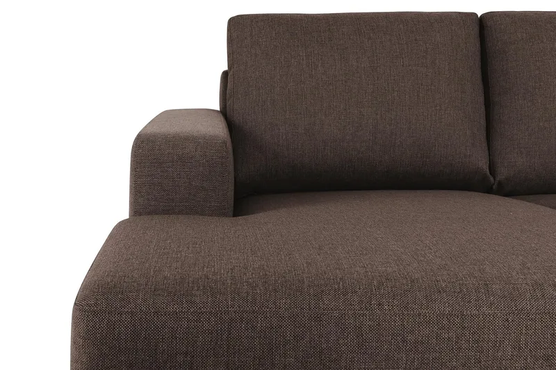 Crazy 5-personers Højrevendt U-formet X-Large Sofa med Chaiselong i Stof - Brun - Møbler - Sofaer - U Sofa
