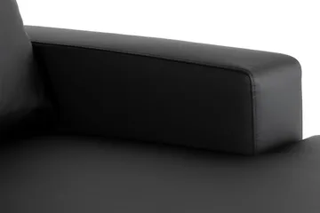 Crazy 5-personers Venstrevendt U-formet X-Large Sofa med Chaiselong i Kunstlæder - Sort - Møbler - Sofaer - Lædersofaer