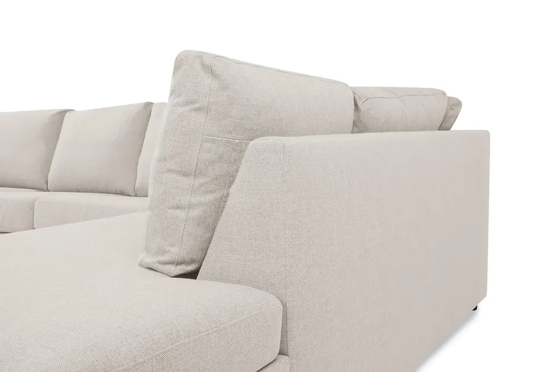 Crazy 5-personers Højrevendt U-formet X-Large Sofa med Chaiselong i Stof - Beige - Møbler - Sofaer - U Sofa