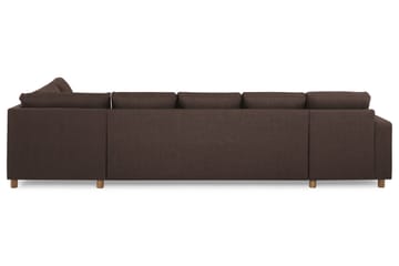 Crazy 5-personers Højrevendt U-formet X-Large Sofa med Chaiselong i Stof - Brun - Møbler - Sofaer - U Sofa