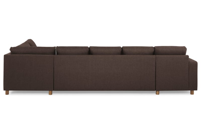 Crazy 5-personers Højrevendt U-formet X-Large Sofa med Chaiselong i Stof - Brun - Møbler - Sofaer - U Sofa