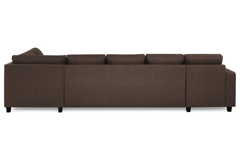 Crazy 5-personers Højrevendt U-formet X-Large Sofa med Chaiselong i Stof - Brun - Møbler - Sofaer - U Sofa