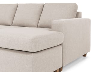 Crazy 6-personers Venstrevendt U-formet XX-Large Sofa med Divan og Chaiselong i Stof - Beige - Møbler - Sofaer - U Sofa