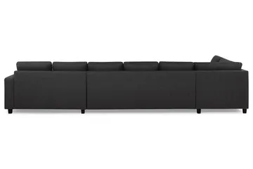 Crazy 6-personers Venstrevendt U-formet XX-Large Sofa med Divan og Chaiselong i Stof - Antracit - Møbler - Sofaer - U Sofa