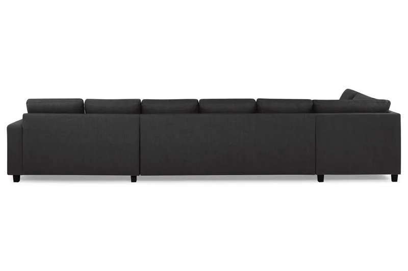 Crazy 6-personers Venstrevendt U-formet XX-Large Sofa med Divan og Chaiselong i Stof - Antracit - Møbler - Sofaer - U Sofa