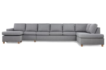 Crazy 6-personers Højrevendt U-formet XX-Large Sofa med Chaiselong i Stof - Grå - Møbler - Sofaer - U Sofa