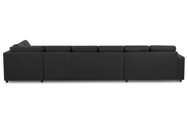 Crazy 6-personers Højrevendt U-formet XX-Large Sofa med Chaiselong i Stof - Antracit - Møbler - Sofaer - U Sofa