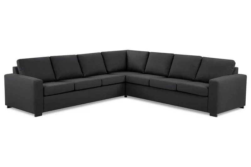 Crazy 6-personers Vendbar L-formet X-Large Hjørnesofa i Stof - Mørkegrå - Møbler - Sofaer - Hjørnesofa