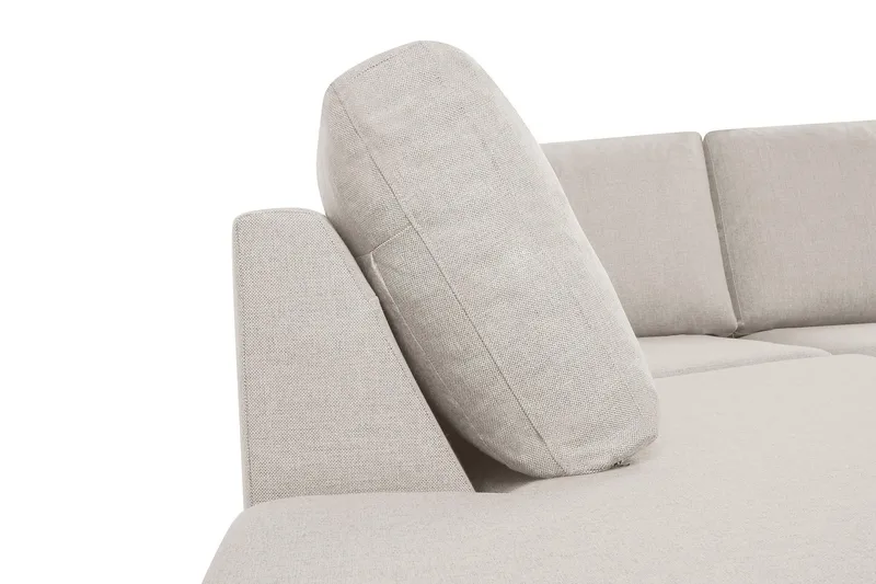 Crazy 6-personers Venstrevendt U-formet XX-Large Sofa med Divan og Chaiselong i Stof - Beige - Møbler - Sofaer - U Sofa