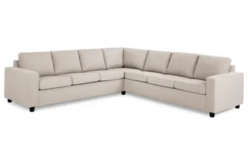 Crazy 6-personers Vendbar L-formet X-Large Hjørnesofa i Stof - Beige - Møbler - Sofaer - Hjørnesofa