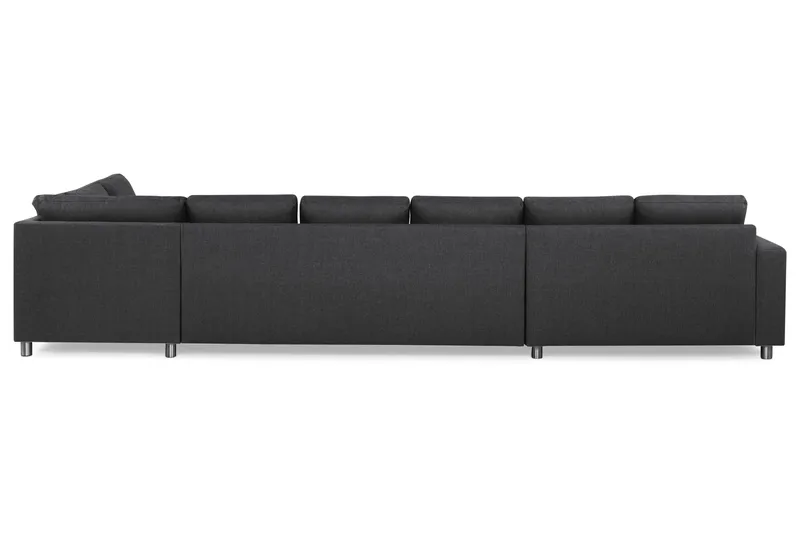 Crazy 6-personers Højrevendt U-formet XX-Large Sofa med Chaiselong i Stof - Mørkegrå - Møbler - Sofaer - U Sofa