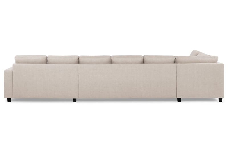 Crazy 6-personers Venstrevendt U-formet XX-Large Sofa med Divan og Chaiselong i Stof - Beige - Møbler - Sofaer - U Sofa