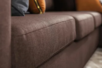 Crazy 6-personers Vendbar L-formet X-Large Hjørnesofa i Stof - Brun - Møbler - Sofaer - Hjørnesofa