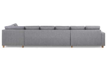 Crazy 6-personers Højrevendt U-formet XX-Large Sofa med Chaiselong i Stof - Grå - Møbler - Sofaer - U Sofa