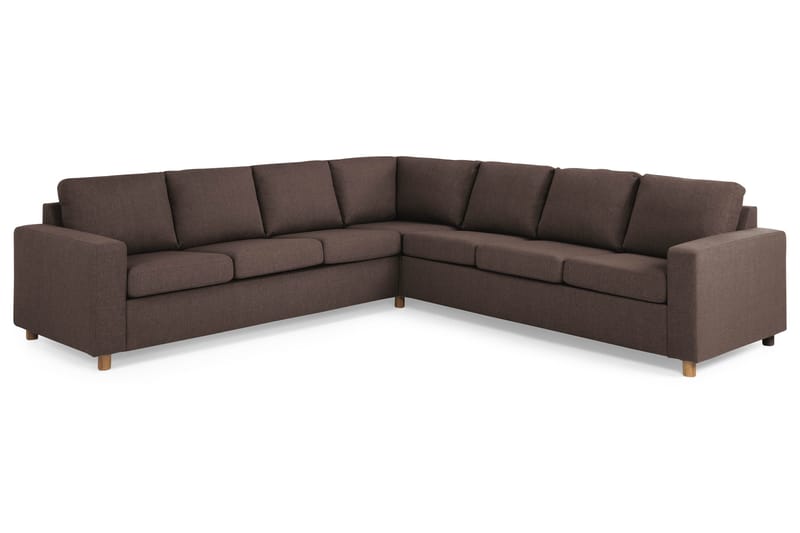 Crazy 6-personers Vendbar L-formet X-Large Hjørnesofa i Stof - Brun - Møbler - Sofaer - Hjørnesofa