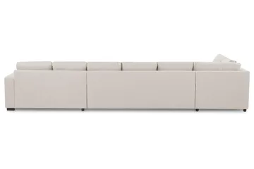 Crazy 6-personers Venstrevendt U-formet XX-Large Sofa med Divan og Chaiselong i Stof - Beige - Møbler - Sofaer - U Sofa