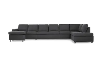 Crazy 6-personers Højrevendt U-formet XX-Large Sofa med Chaiselong i Stof - Mørkegrå - Møbler - Sofaer - U Sofa
