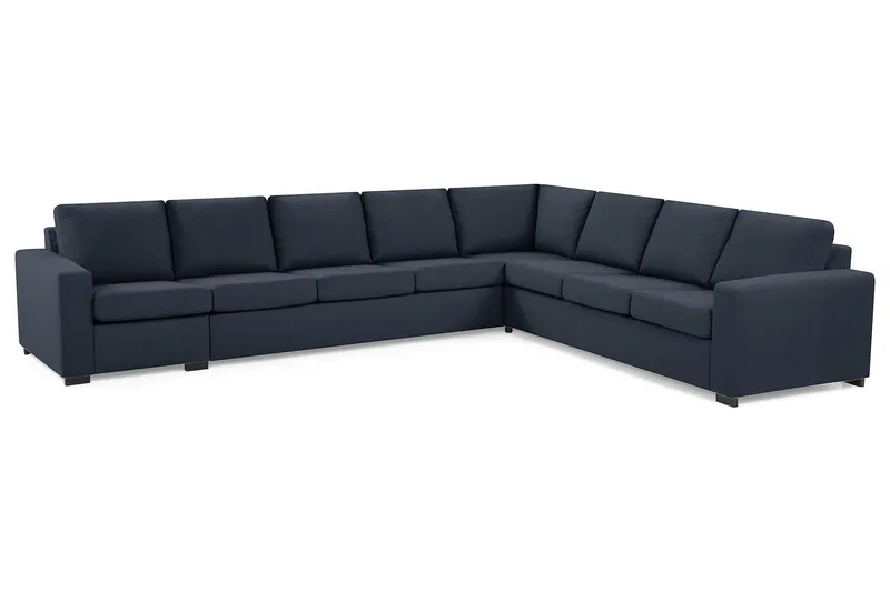 Crazy 7-personers vendbar L-formet XX-Large hjørnesofa i stof - Mørkeblå - Møbler - Sofaer - Hjørnesofa
