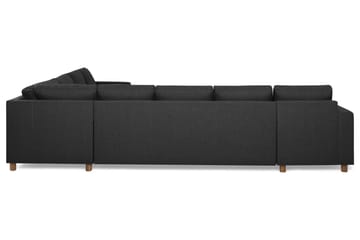 Crazy 7-personers vendbar L-formet XX-Large hjørnesofa i stof - Antracit - Møbler - Sofaer - Hjørnesofa