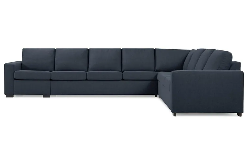 Crazy 7-personers vendbar L-formet XX-Large hjørnesofa i stof - Mørkeblå - Møbler - Sofaer - Hjørnesofa