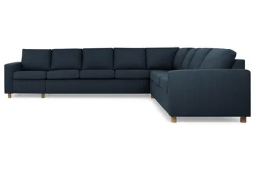 Crazy 7-personers vendbar L-formet XX-Large hjørnesofa i stof - Mørkeblå - Møbler - Sofaer - Hjørnesofa