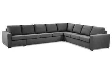 Crazy 7-personers Vendbar L-formet XX-Large Hjørnesofa i Stof - Mørkegrå - Møbler - Sofaer - Hjørnesofa