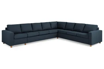 Crazy 7-personers vendbar L-formet XX-Large hjørnesofa i stof - Mørkeblå - Møbler - Sofaer - Hjørnesofa