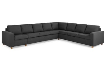 Crazy 7-personers vendbar L-formet XX-Large hjørnesofa i stof - Antracit - Møbler - Sofaer - Hjørnesofa
