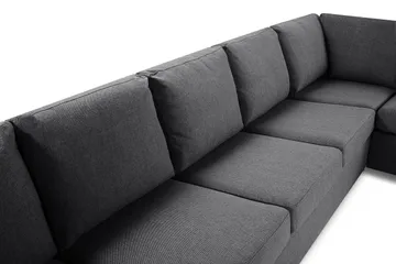 Crazy 7-personers Vendbar L-formet XX-Large Hjørnesofa i Stof - Mørkegrå - Møbler - Sofaer - Hjørnesofa
