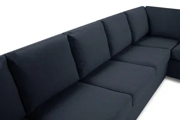 Crazy 7-personers vendbar L-formet XX-Large hjørnesofa i stof - Mørkeblå - Møbler - Sofaer - Hjørnesofa
